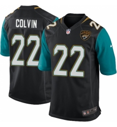 Men's Nike Jacksonville Jaguars #22 Aaron Colvin Game Black Alternate NFL Jersey