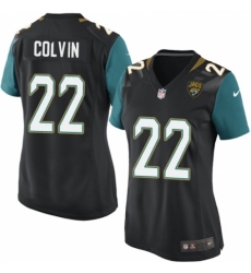 Women's Nike Jacksonville Jaguars #22 Aaron Colvin Game Black Alternate NFL Jersey