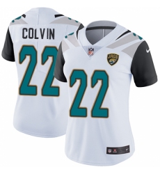 Women's Nike Jacksonville Jaguars #22 Aaron Colvin White Vapor Untouchable Limited Player NFL Jersey