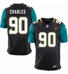 Men's Nike Jacksonville Jaguars #90 Stefan Charles Black Alternate Vapor Untouchable Elite Player NFL Jersey