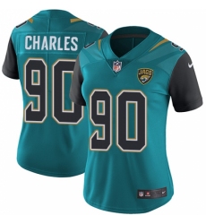 Women's Nike Jacksonville Jaguars #90 Stefan Charles Teal Green Team Color Vapor Untouchable Limited Player NFL Jersey