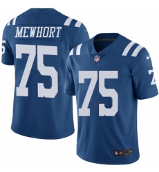 Men's Nike Indianapolis Colts #75 Jack Mewhort Elite Royal Blue Rush Vapor Untouchable NFL Jersey