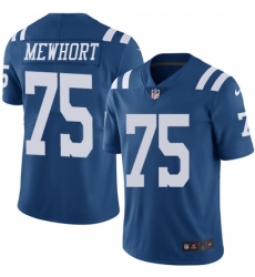 Men's Nike Indianapolis Colts #75 Jack Mewhort Limited Royal Blue Rush Vapor Untouchable NFL Jersey