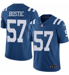 Men's Nike Indianapolis Colts #57 Jon Bostic Elite Royal Blue Rush Vapor Untouchable NFL Jersey