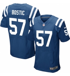 Men's Nike Indianapolis Colts #57 Jon Bostic Elite Royal Blue Team Color NFL Jersey