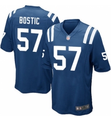 Men's Nike Indianapolis Colts #57 Jon Bostic Game Royal Blue Team Color NFL Jersey