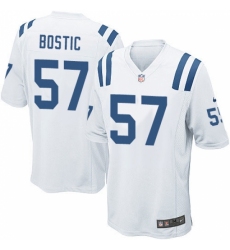 Men's Nike Indianapolis Colts #57 Jon Bostic Game White NFL Jersey
