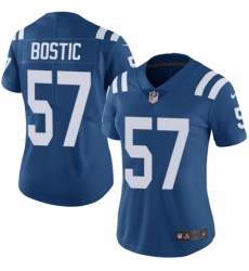 Women's Nike Indianapolis Colts #57 Jon Bostic Royal Blue Team Color Vapor Untouchable Limited Player NFL Jersey