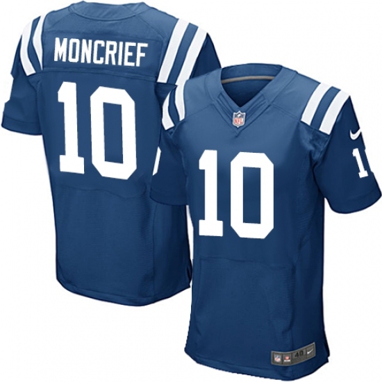Men's Nike Indianapolis Colts #10 Donte Moncrief Elite Royal Blue Team Color NFL Jersey Men's Nike Indianapolis Colts #10 Donte Moncrief Elite Royal Blue Team Color NFL Jersey