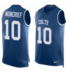 Men's Nike Indianapolis Colts #10 Donte Moncrief Limited Royal Blue Player Name & Number Tank Top NFL Jersey