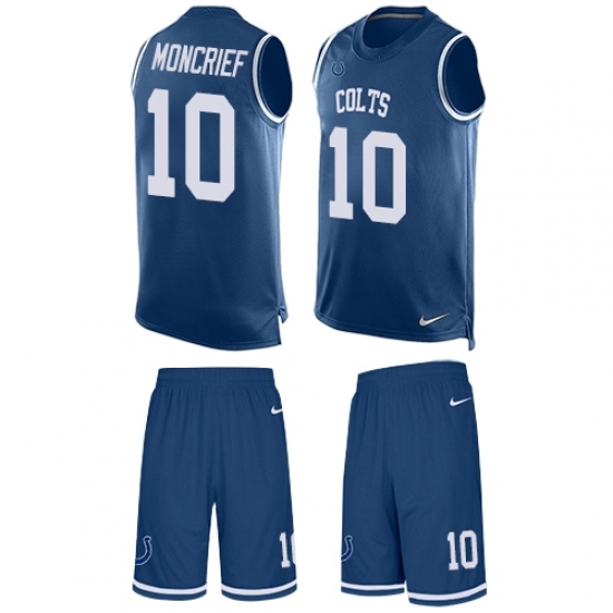 Men's Nike Indianapolis Colts #10 Donte Moncrief Limited Royal Blue Tank Top Suit NFL Jersey Men's Nike Indianapolis Colts #10 Donte Moncrief Limited Royal Blue Tank Top Suit NFL Jersey
