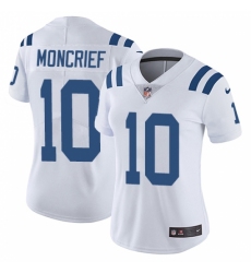Women's Nike Indianapolis Colts #10 Donte Moncrief White Vapor Untouchable Limited Player NFL Jersey