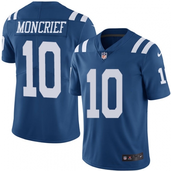 Youth Nike Indianapolis Colts #10 Donte Moncrief Limited Royal Blue Rush Vapor Untouchable NFL Jersey Youth Nike Indianapolis Colts #10 Donte Moncrief Limited Royal Blue Rush Vapor Untouchable NFL Jersey