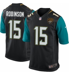 Men's Nike Jacksonville Jaguars #15 Allen Robinson Game Black Alternate NFL Jersey