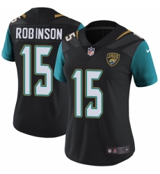 Women's Nike Jacksonville Jaguars #15 Allen Robinson Black Alternate Vapor Untouchable Limited Player NFL Jersey