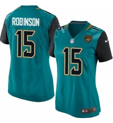 Women's Nike Jacksonville Jaguars #15 Allen Robinson Game Teal Green Team Color NFL Jersey
