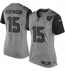 Women's Nike Jacksonville Jaguars #15 Allen Robinson Limited Gray Gridiron NFL Jersey