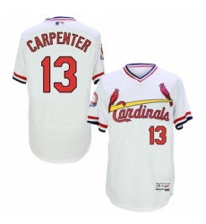 Men's Majestic St. Louis Cardinals #13 Matt Carpenter White Flexbase Authentic Collection Cooperstown MLB Jersey