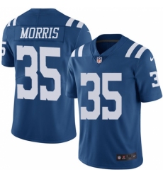 Men's Nike Indianapolis Colts #35 Darryl Morris Elite Royal Blue Rush Vapor Untouchable NFL Jersey