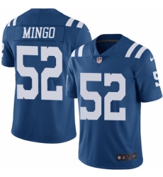 Men's Nike Indianapolis Colts #52 Barkevious Mingo Limited Royal Blue Rush Vapor Untouchable NFL Jersey