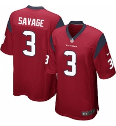 Men's Nike Houston Texans #3 Tom Savage Game Red Alternate NFL Jersey