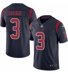 Men's Nike Houston Texans #3 Tom Savage Limited Navy Blue Rush Vapor Untouchable NFL Jersey