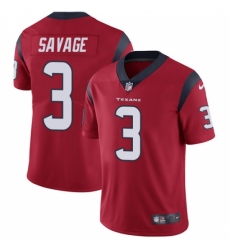 Men's Nike Houston Texans #3 Tom Savage Limited Red Alternate Vapor Untouchable NFL Jersey