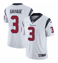 Men's Nike Houston Texans #3 Tom Savage Limited White Vapor Untouchable NFL Jersey