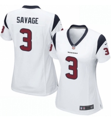 Women's Nike Houston Texans #3 Tom Savage Game White NFL Jersey