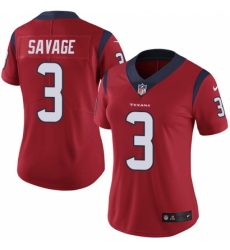 Women's Nike Houston Texans #3 Tom Savage Limited Red Alternate Vapor Untouchable NFL Jersey