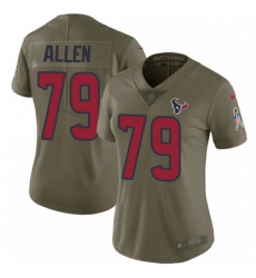 Women's Nike Houston Texans #79 Jeff Allen Limited Olive 2017 Salute to Service NFL Jersey