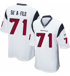 Men's Nike Houston Texans #71 Xavier Su'a-Filo Game White NFL Jersey