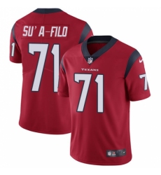 Men's Nike Houston Texans #71 Xavier Su'a-Filo Limited Red Alternate Vapor Untouchable NFL Jersey