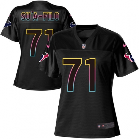 Women's Nike Houston Texans #71 Xavier Su'a-Filo Game Black Fashion NFL Jersey Women's Nike Houston Texans #71 Xavier Su'a-Filo Game Black Fashion NFL Jersey