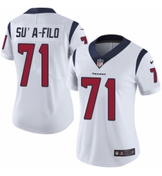 Women's Nike Houston Texans #71 Xavier Su'a-Filo Limited White Vapor Untouchable NFL Jersey