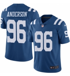 Men's Nike Indianapolis Colts #96 Henry Anderson Limited Royal Blue Rush Vapor Untouchable NFL Jersey