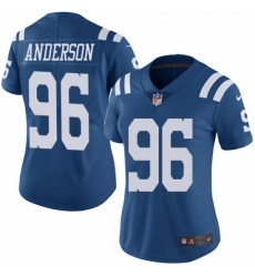 Women's Nike Indianapolis Colts #96 Henry Anderson Limited Royal Blue Rush Vapor Untouchable NFL Jersey