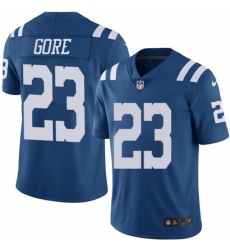 Men's Nike Indianapolis Colts #23 Frank Gore Elite Royal Blue Rush Vapor Untouchable NFL Jersey