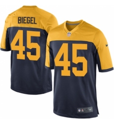 Men's Nike Green Bay Packers #45 Vince Biegel Game Navy Blue Alternate NFL Jersey