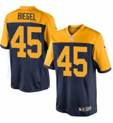 Men's Nike Green Bay Packers #45 Vince Biegel Limited Navy Blue Alternate NFL Jersey