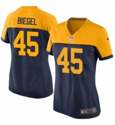 Women's Nike Green Bay Packers #45 Vince Biegel Limited Navy Blue Alternate NFL Jersey