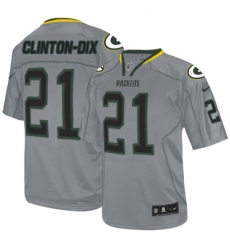 Men's Nike Green Bay Packers #21 Ha Ha Clinton-Dix Elite Lights Out Grey NFL Jersey