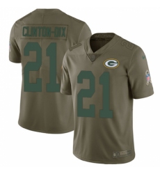 Men's Nike Green Bay Packers #21 Ha Ha Clinton-Dix Limited Olive 2017 Salute to Service NFL Jersey