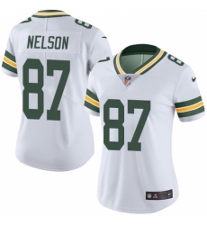 Women's Nike Green Bay Packers #87 Jordy Nelson White Vapor Untouchable Limited Player NFL Jersey