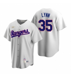 Men's Nike Texas Rangers #35 Lance Lynn White Cooperstown Collection Home Stitched Baseball Jersey