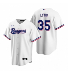 Men's Nike Texas Rangers #35 Lance Lynn White Home Stitched Baseball Jersey
