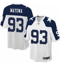 Men's Nike Dallas Cowboys #93 Benson Mayowa Game White Throwback Alternate NFL Jersey