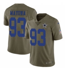 Men's Nike Dallas Cowboys #93 Benson Mayowa Limited Olive 2017 Salute to Service NFL Jersey