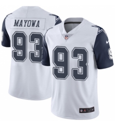 Men's Nike Dallas Cowboys #93 Benson Mayowa Limited White Rush Vapor Untouchable NFL Jersey