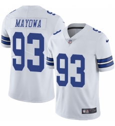 Men's Nike Dallas Cowboys #93 Benson Mayowa White Vapor Untouchable Limited Player NFL Jersey